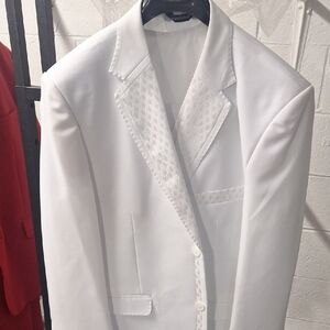 Sophisticated White Tuxedo Jacket